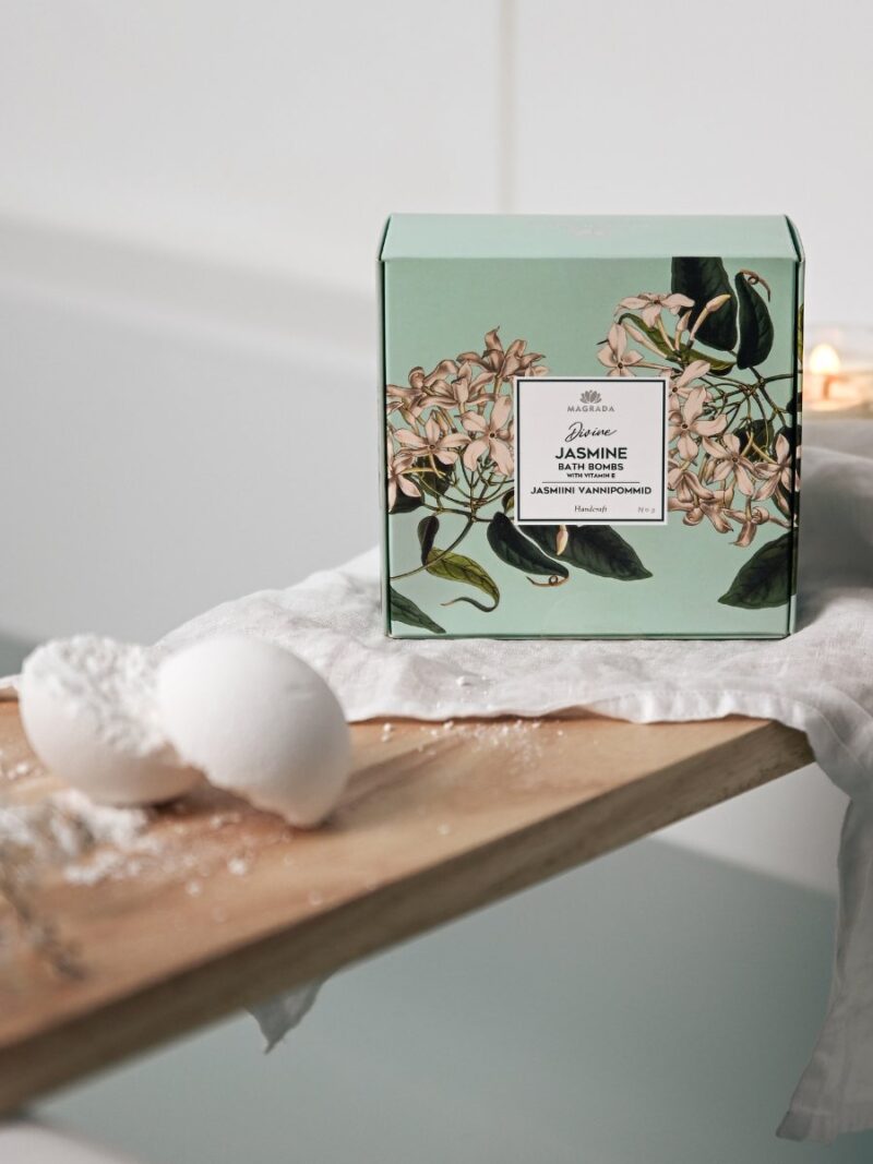 MAGRADA ORGANIC COSMETICS - MAGRADA "Divine" jazminų vonios burbulų rinkinys su vitaminu E, 4 vnt