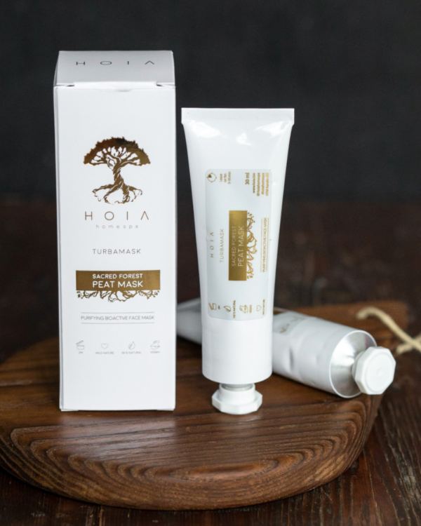HOIA HOMESPA - Šventojo miško durpių kaukė – natūrali detoksikuojanti veido, kūno ir galvos odos kaukė, 2 × 30 ml