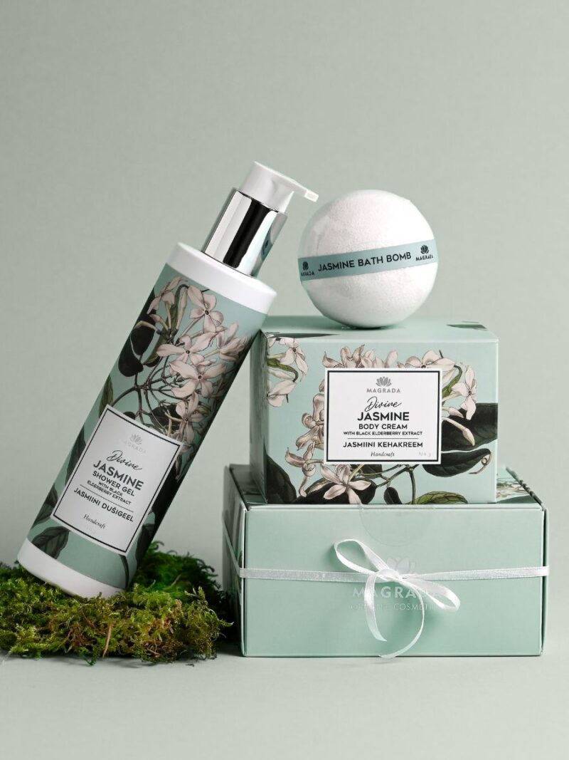 MAGRADA ORGANIC COSMETICS - MAGRADA jazminų dušo gelis su juodųjų šeivamedžių ekstraktu, 250 ml