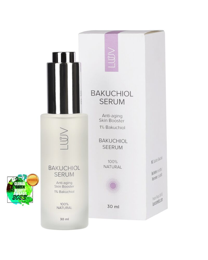 LUUV - Natūralus jauninantis veido serumas su bakučioliu jautriai odai, 30 ml