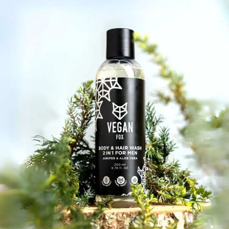 VEGAN FOX - Kūno ir plaukų prausiklis, 200ml