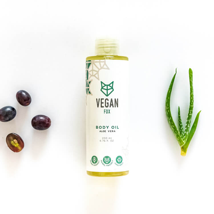 VEGAN FOX - Alavijo kvapo kūno aliejus, 200 ml