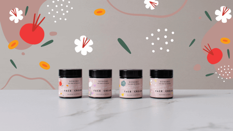 BONOBO - Raminantis ir minkštinantis veido kremas su medetkomis ir erškėtuogėmis