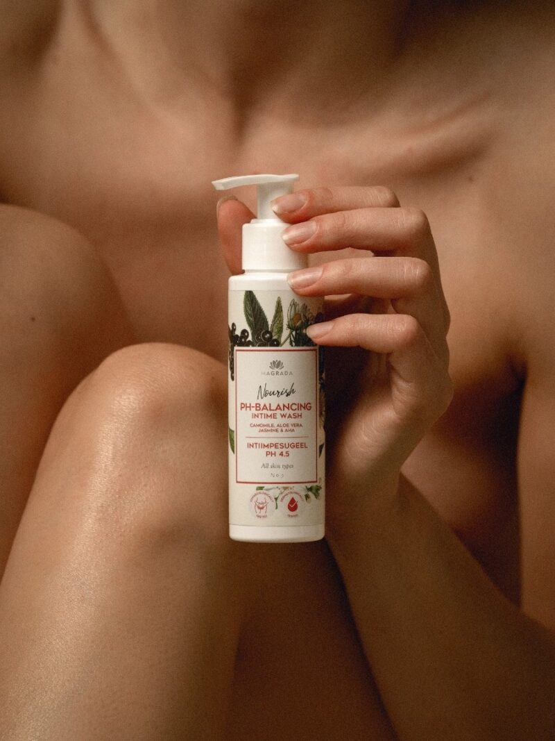 MAGRADA ORGANIC COSMETICS - Intymios higienos prausiklis-dušo gelis AHA, pH 4.5