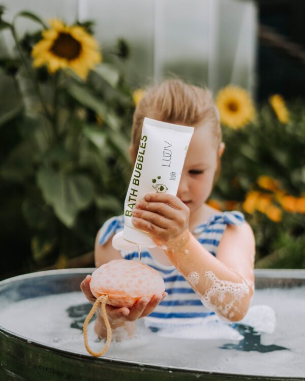 LUUV - Vonios putos-burbulai vaikams Pear, 200 ml