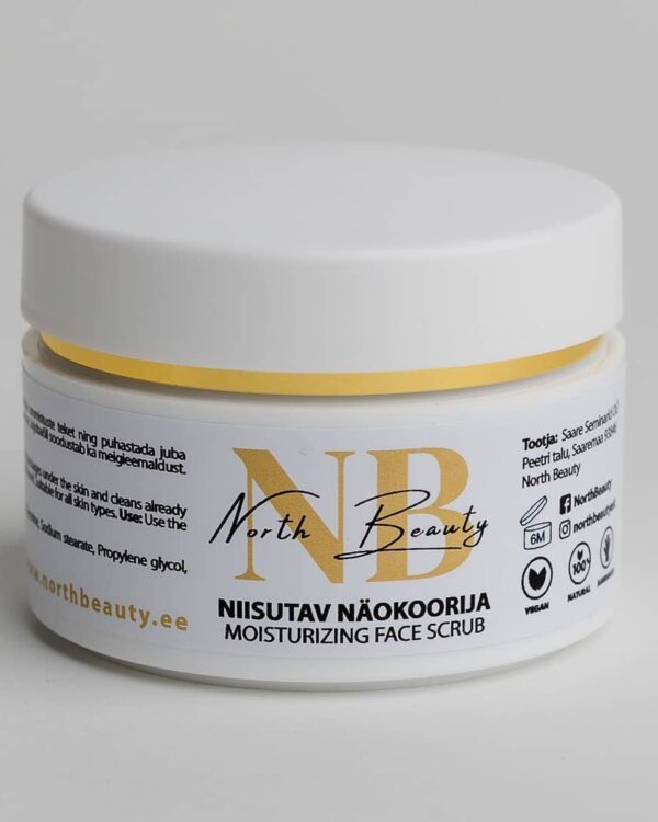 NORTH BEAUTY - Švelninantis veido šveitiklis su Jojoba aliejumi ir vitaminu E (Vegan & SLS-Free), 50ml