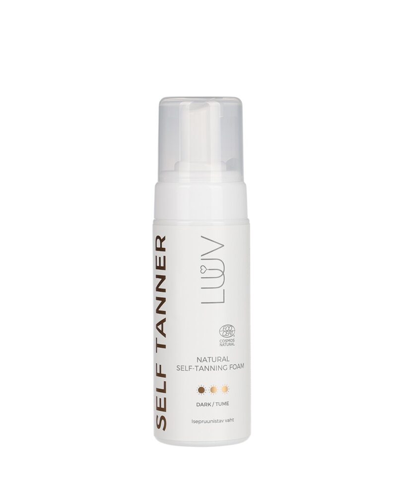 natural-self-tanning-foam-dark-cosmos-150ml-6a685e37.jpg LUUV - Natūrali savaiminio įdegio puta tamsaus atspalvio, COSMOS, 150 ml