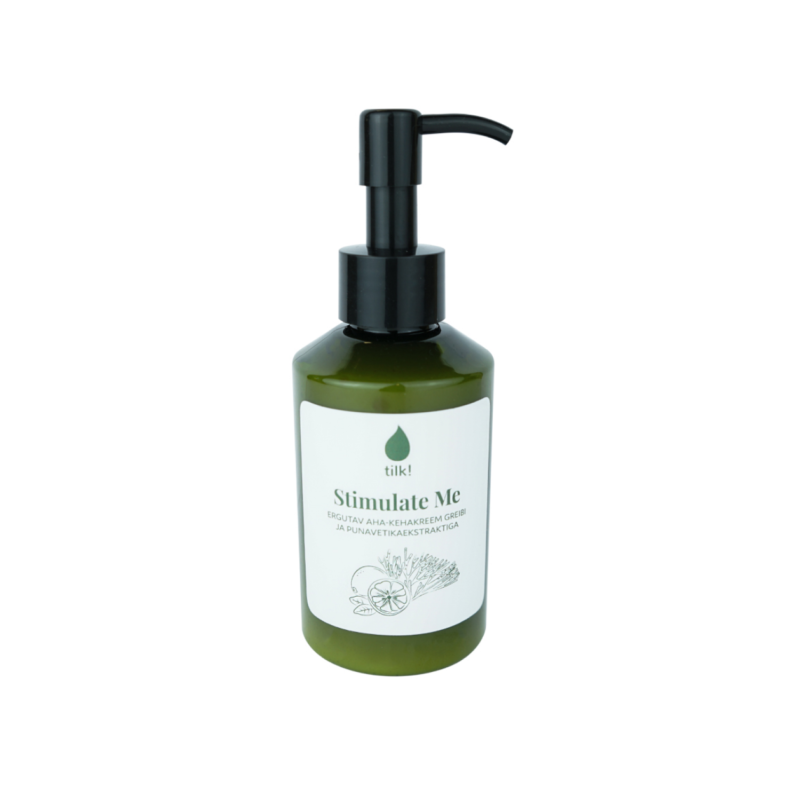 tilk-stimulate-me.png TILK! - Tilk "Stimulate Me" AHA kūno losjonas su greipfrutais ir raudonųjų dumblių ekstraktu, 150ml